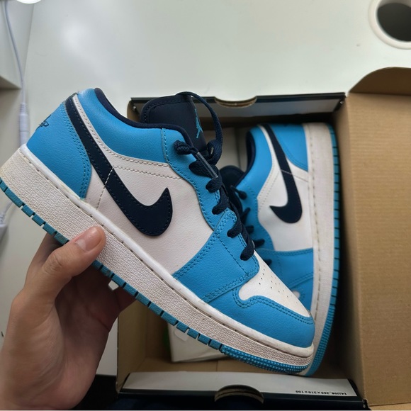 Jordan Shoes - Jordan 1 low powder blue obsidian